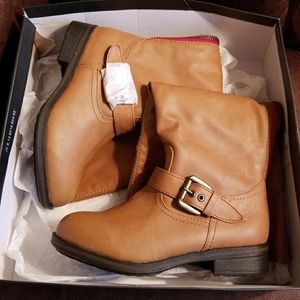 Cognac Colored Knee High Boots